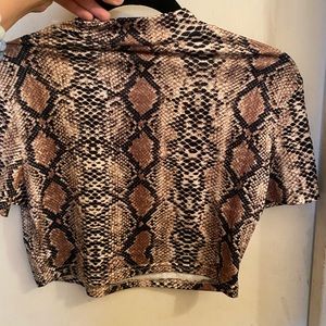 Snakeskin crop top